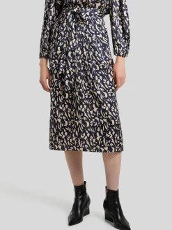 Midijupe mit Allover-Print