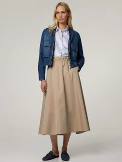 Midijupe mit Baumwolle