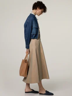 Midijupe mit Baumwolle