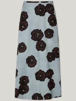 Midijupe mit Blumenprint