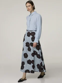 Midijupe mit Blumenprint