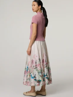 Midijupe mit Blumenprint NATIF