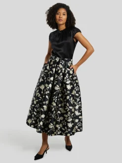 Midijupe mit Muster MIKADO