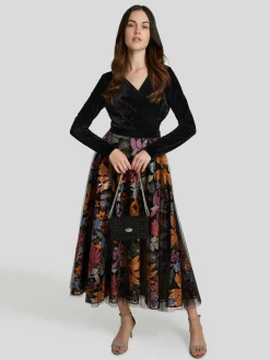 Midijupe mit Pailletten