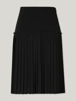 Midijupe mit Plissee