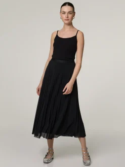 Midijupe mit Plissee