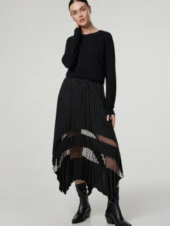 Midijupe mit Plissee