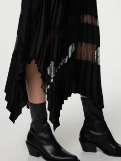 Midijupe mit Plissee