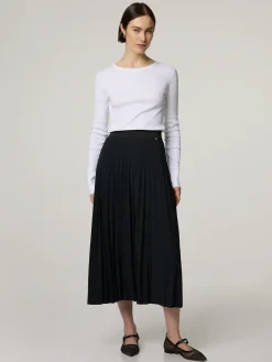 Midijupe mit Plissee