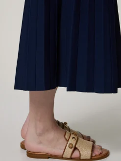 Midijupe mit Plissee