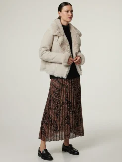 Midijupe mit Plissee