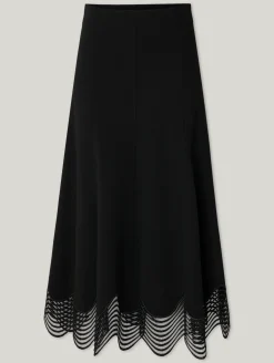 Midijupe mit Spitze