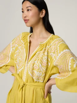 Midikleid aus Leinen