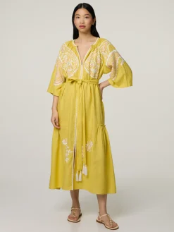 Midikleid aus Leinen