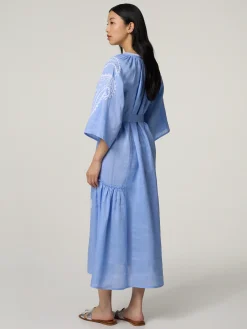 Midikleid aus Leinen