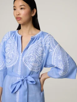 Midikleid aus Leinen