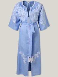 Midikleid aus Leinen