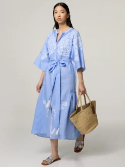 Midikleid aus Leinen