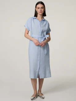 Midikleid aus Leinen