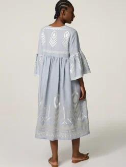 Midikleid aus Leinen