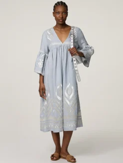 Midikleid aus Leinen