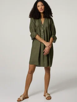 Midikleid aus Leinen