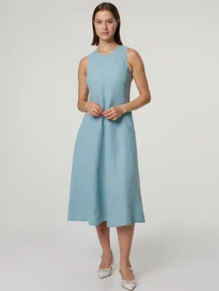 Midikleid aus Leinen