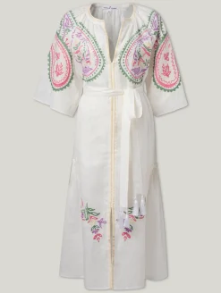 Midikleid aus Leinen