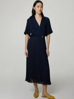 Midikleid aus Plissee DOCELINA