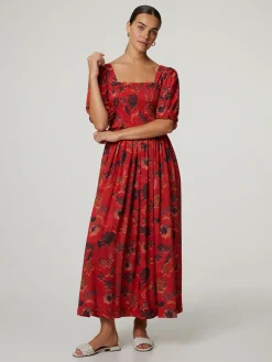 Midikleid mit Allover-Print