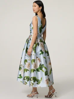 Midikleid mit Blumenprint