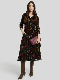 Midikleid mit Flower-Print