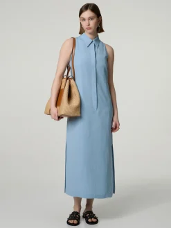 Midikleid mit Leinen