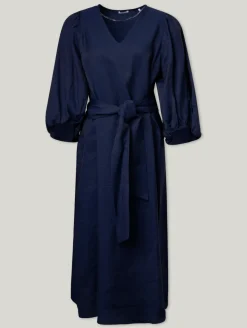 Midikleid mit Leinen