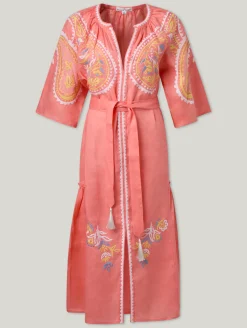 Midikleid mit Leinen