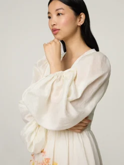 Midikleid mit Leinen SASIA