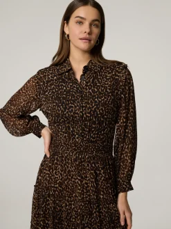 Midikleid mit Leo-Print