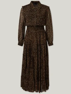 Midikleid mit Leo-Print