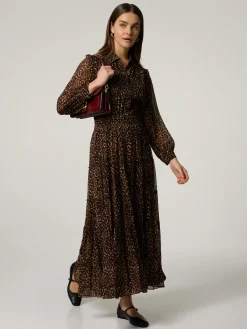 Midikleid mit Leo-Print