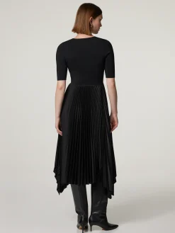 Midikleid mit plissiertem Jupe