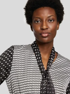 Midikleid mit Punkten-Print