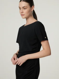 Midikleid mit Raffung