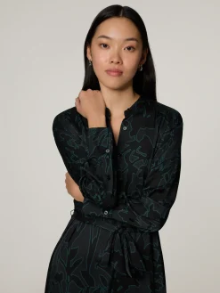 Midikleid mit Seide DAWIN