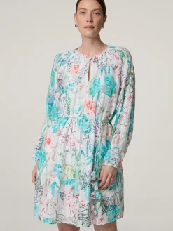 Midikleid mit Stickereien