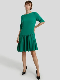 Midikleid mit Volants