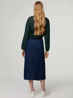 Midirock aus Denim STORMY