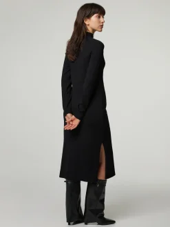 Midi-Strickkleid mit Stehkragen