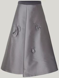 Midjupe mit Seide