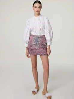 Minijupe mit Paisley- Print