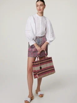 Minijupe mit Paisley- Print